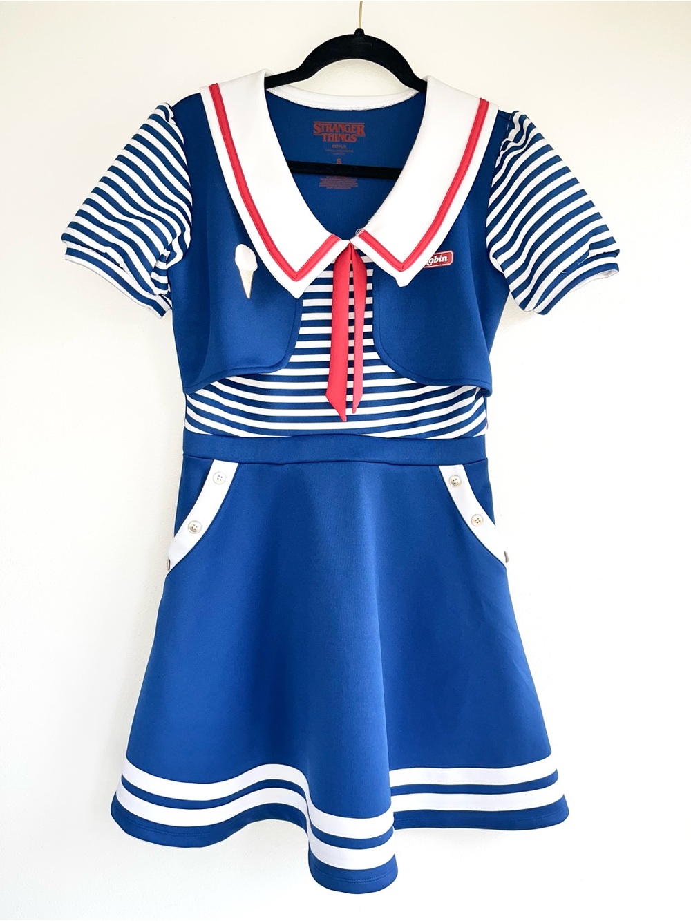 Stranger Things Netflix Robin Scoops Ahoy Dress Sailor Costume Cosplay EUC Small